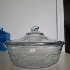 Fire king philbe sapphire casserole with lid